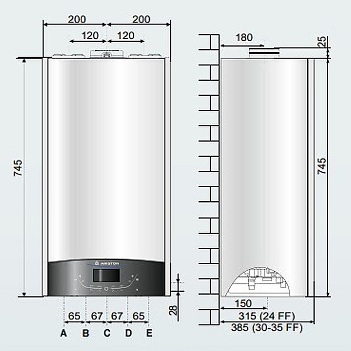 CENTRALA TERMICA PE GAZ IN CONDENSATIE ARISTON GENUS ONE+ SYSTEM 24, KIT EVACUARE INCLUS, NUMAI INCALZIRE [6]