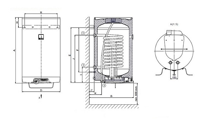 BOILER TERMOELECTRIC DRAZICE OKC 80 LITRI 1101208101 [3]