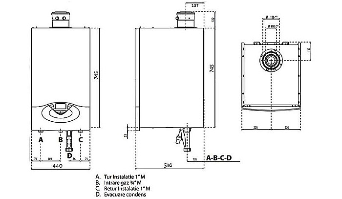 CENTRALA TERMICA PE GAZ ARISTON GENUS PREMIUM EVO HP 45 IN CONDENSATIE 3581564 [6]