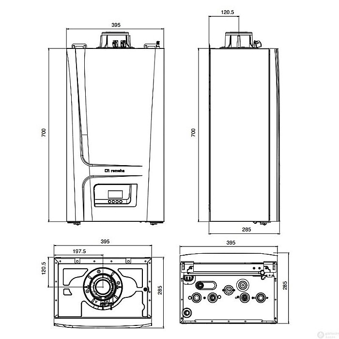 CENTRALA TERMICA PE GAZ IN CONDENSATIE REMEHA AVANTA ACE 35C KIT EVACUARE INCLUS [6]