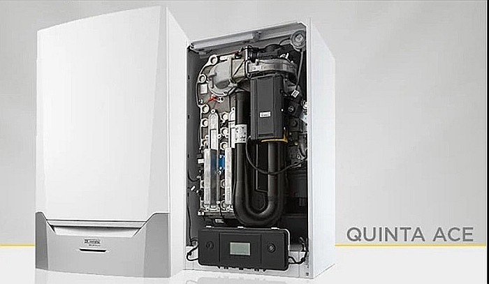 CENTRALA TERMICA PE GAZ IN CONDENSATIE REMEHA QUINTA ACE 45 PL DOAR INCALZIRE FARA VANA CU 3 CAI KIT EVACUARE INCLUS [4]