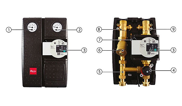 GRUP DE POMPARE REGULUS CU VANA 3 CAI MIXARE FARA SERVOMOTOR CU POMPA WILO PARA 25-6 CSE 2 MIX-BP F 18314 [3]
