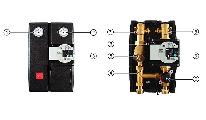 GRUP DE POMPARE REGULUS CU VANA 3 CAI MIXARE FARA SERVOMOTOR CU POMPA WILO PARA 25-8 CSE 2 MIX-BP F 17917 [3]