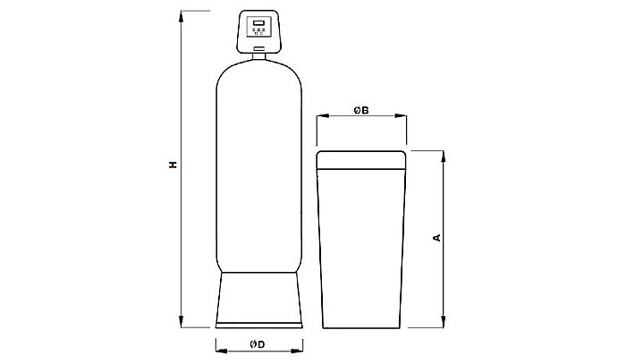 Statie dedurizare apa Soft 75 Simplex Q=3,5 MC/H cu By-Bass AQUA09111075035 Aquapur Valhoh Valrom [6]