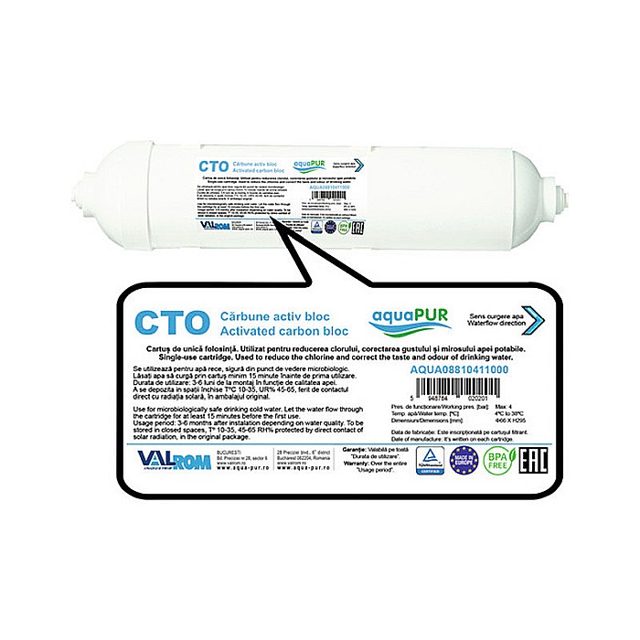 Cartus carbune activ bloc CTO apa H3HNC AquaPur Valhoh Valrom AQUA08810411000 [3]