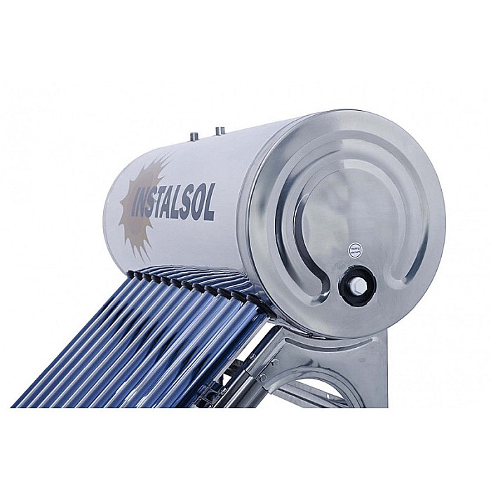 PANOU SOLAR PRESURIZAT INSTALSOL 15 TUBURI VIDATE HEAT PIPE CU BOILER 150 L SI SUPORT FIXARE [4]