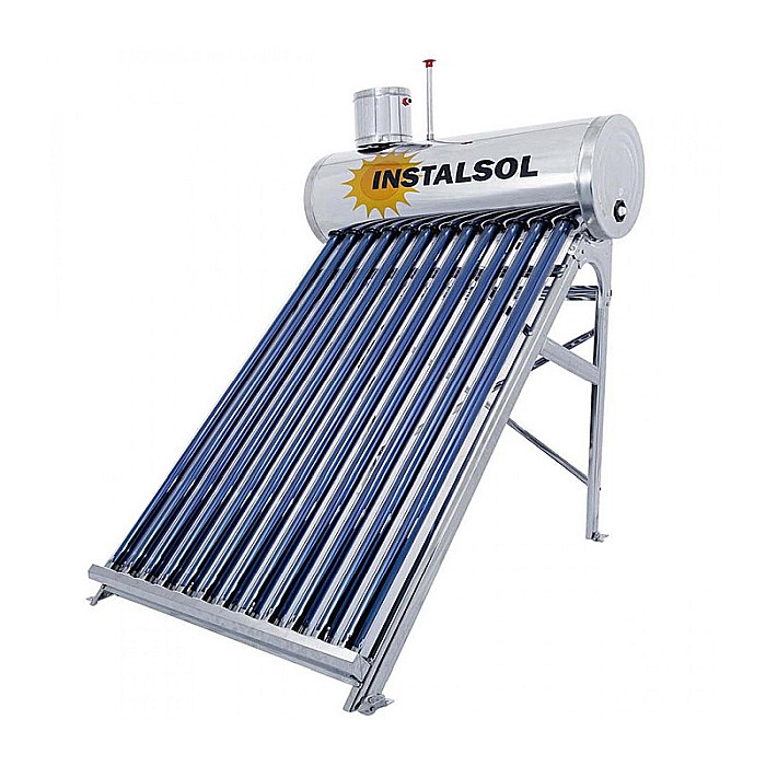 PANOU SOLAR PRESURIZAT INSTALSOL 15 TUBURI VIDATE HEAT PIPE CU BOILER 150 L SI SUPORT FIXARE [2]