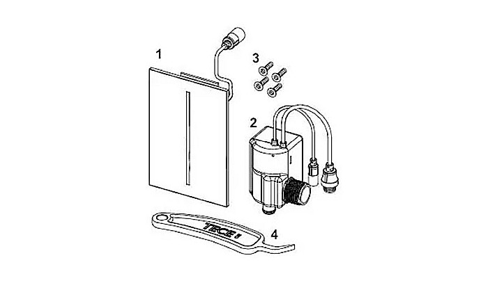 CLAPETA ACTIONARE URINAL ACTIONARE AUTOMATA INOX MAT 10X15X0.4CM TECE FILO 9242070 [3]