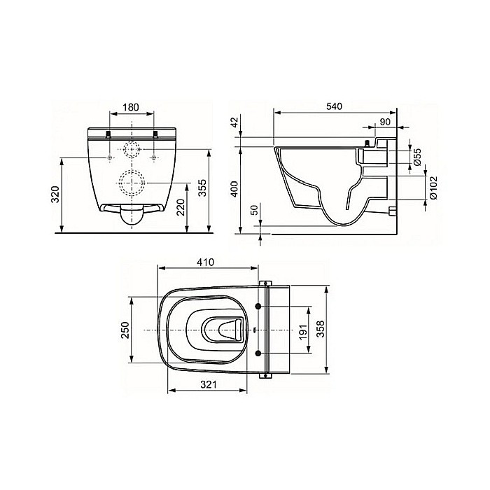 PACHET REZERVOR APA INCASTRAT CLAPETA DE ACTIONARE VAS WC CAPAC SISTEM DE FIXARE SI IZOLATIE FONICA INCLUSE TECE BASE 9400013 [5]
