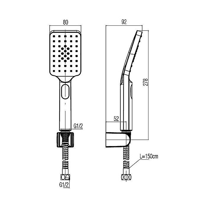 SET PARA + FURTUN + SUPORT PARA DUS AURIU LOFT VALVEX 2455850 [2]