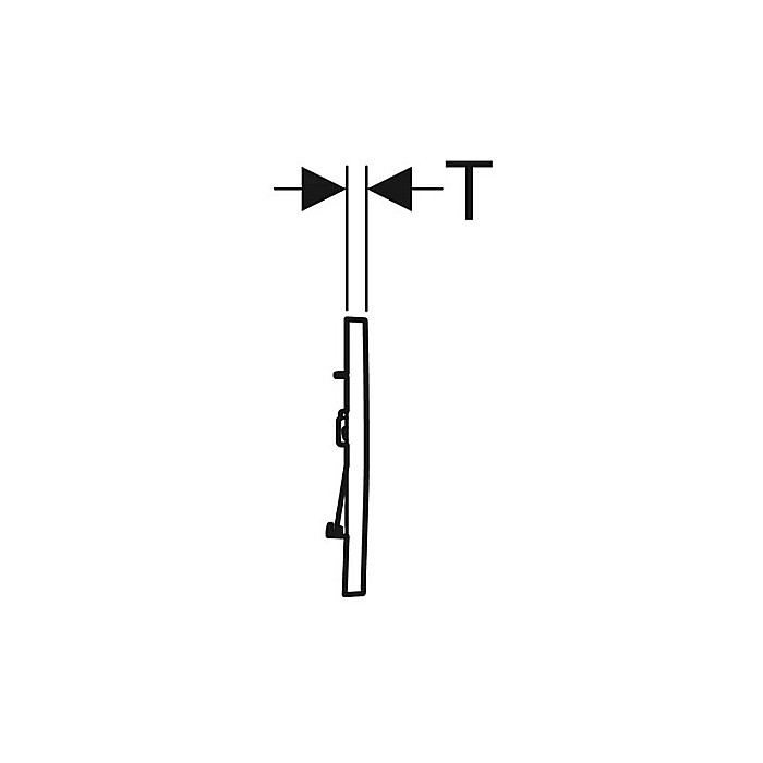 CLAPETA DE ACTIONARE GEBERIT CU DUBLA ACTIONARE SIGMA30 NEGRU MAT/CROM LUCIOS [3]