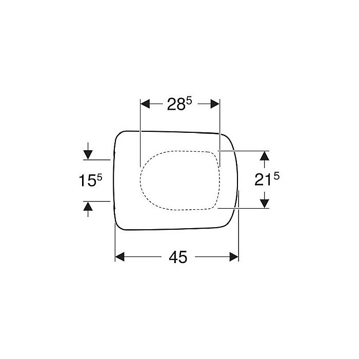 CAPAC VAS WC GEBERIT RECTANGULAR SELNOVA SQUARE ALB [2]