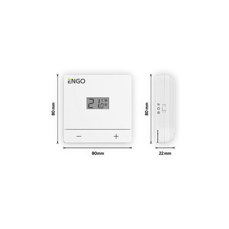 TERMOSTAT DE AMBIENT CU FIR ENGO EASY-BATW ALB [2]