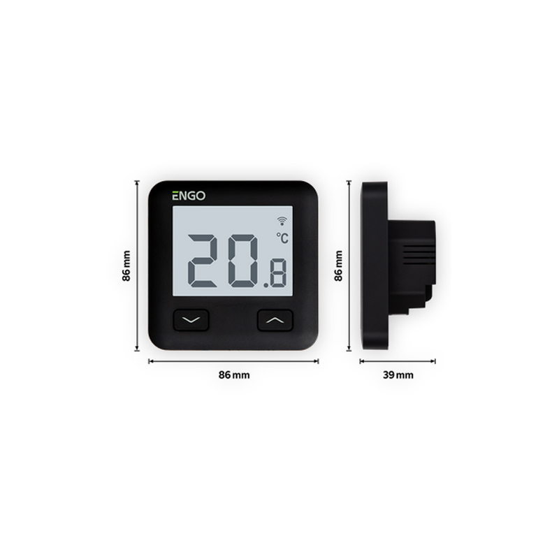 TERMOSTAT DE AMBIENT CU FIR CU CONTROL PRIN INTERNET ENGO E10-B NEGRU [3]