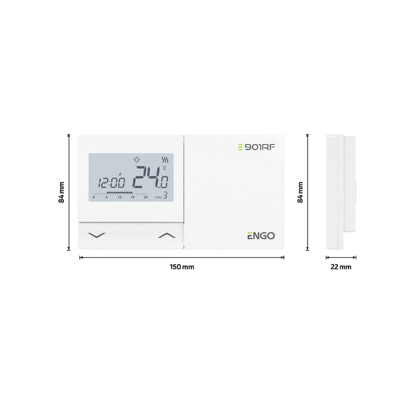 TERMOSTAT DE AMBIENT FARA FIR CU CONTROL PRIN RADIO FRECVENTA ENGO E901-RF ALB [6]