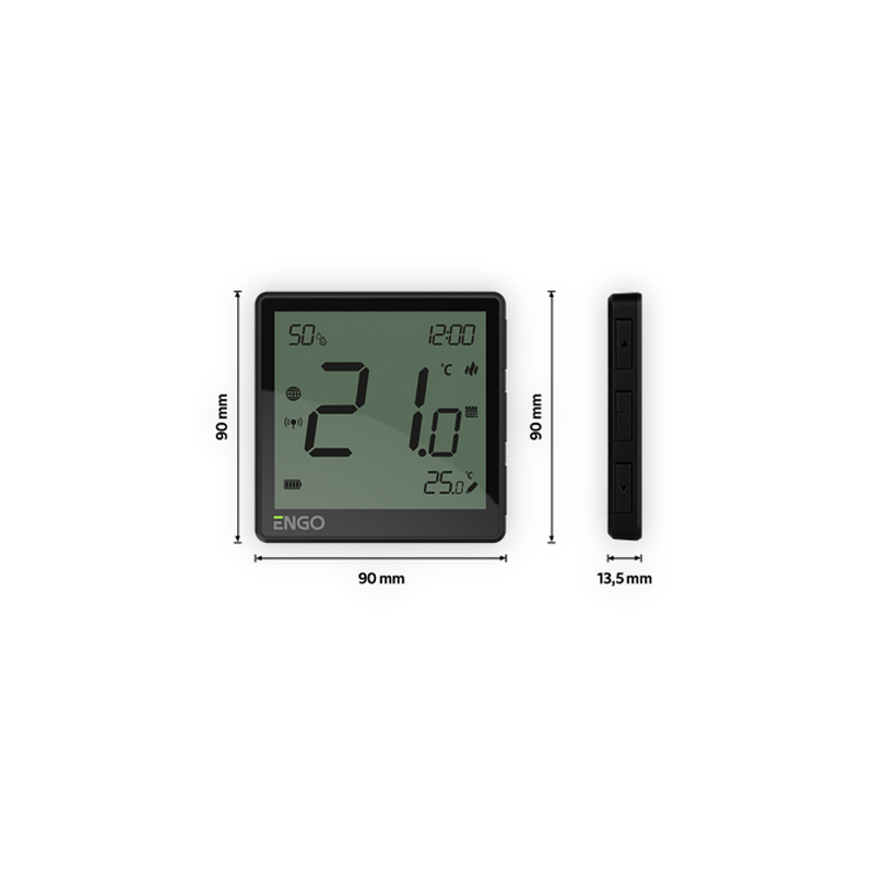 TERMOSTAT DE AMBIENT FARA FIR CU CONTROL PRIN ZIGBEE ENGO EONE-BATB NEGRU [3]