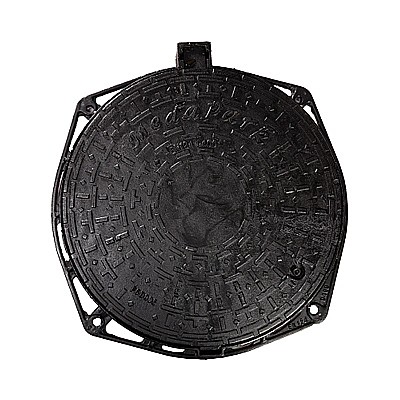 Capace si sifoane canalizare - Capac + rama fonta rotund 805x97 clasa d400 cu inchizator