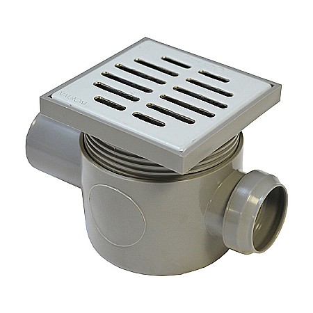 Obiecte Sanitare - Sifon pardoseala 1 int 40 si iesire 50 h80+gratar 1101811 Valrom