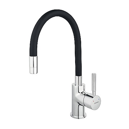 Obiecte Sanitare - BATERIE BUCATARIE FERRO BZA4B STATIVA CU PIPA FLEXIBILA ZUMBA NEAGRA