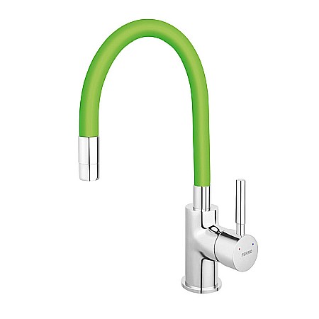 Obiecte Sanitare - BATERIE BUCATARIE FERRO BZA4G STATIVA CU PIPA FLEXIBILA ZUMBA VERDE
