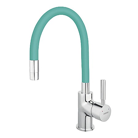 Obiecte Sanitare - BATERIE BUCATARIE FERRO BZA4M STATIVA CU PIPA FLEXIBILA ZUMBA MENTA