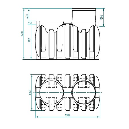 Separator grasimi subteran ng4 4l/s 1400l necarosabil orizontal 48910000401 Aquaclean Valrom [1]