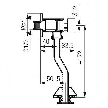 FERRO ROBINET TEMPORIZATOR PENTRU PISOAR PRESTIGE Z211 [1]