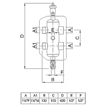 BUTELIE EGALIZARE INOX 11/4 ( SEPARATOR HIDRAULIC ) TESA [1]