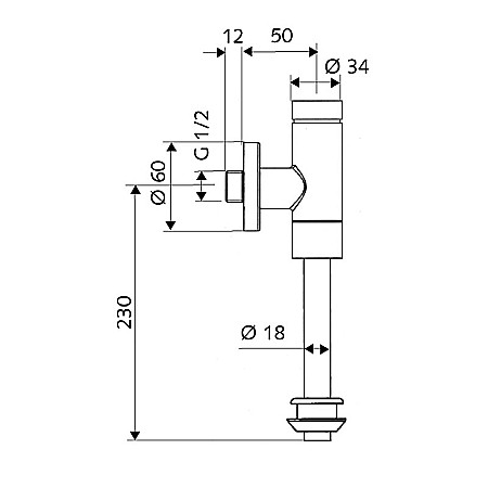 ROBINET PISOAR BASIC 1/2 INT 48024760 SCHELL [1]