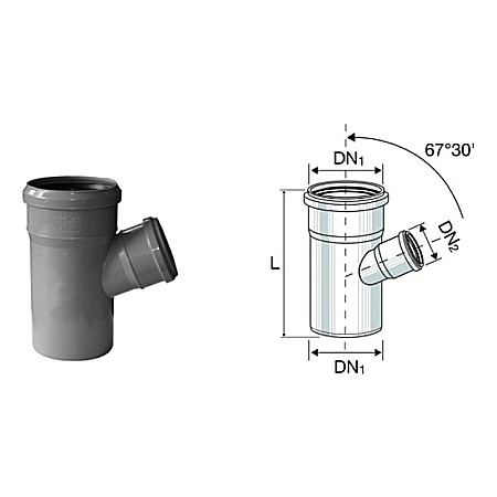 Fitinguri PP canalizare interioara - Ramificatie pp 110-50-67 Easykit