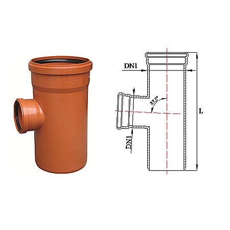 Fitinguri PVC canalizare exterioara - RAMIFICATIE PVC 125-110-90 PORTOCALIE KOMPACTKIT VALROM