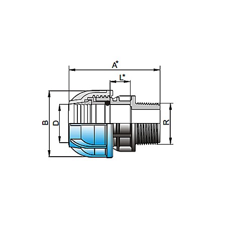 RACORD PE F 40-1 FE WATERKIT [1]