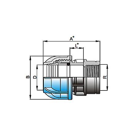 RACORD PE F 40-11/4 FI WATERKIT [1]