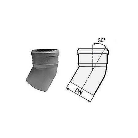 Fitinguri PP canalizare interioara - Cot pp 110-30 Easykit