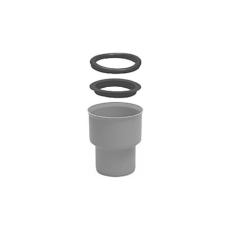 Fitinguri PP canalizare interioara - Redus adaptor conector pp fonta 75 inel/garnitura dubla Valrom