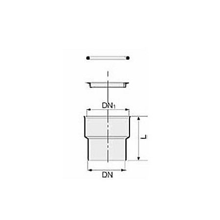 Redus adaptor conector pp fonta 75 inel/garnitura dubla Valrom [1]