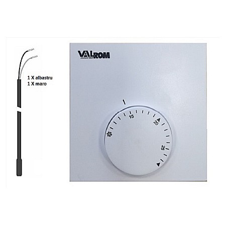 Automatizare incalzire in pardoseala - TERMOSTAT AMBIANTA ELECTRONIC CU SENZOR PARDOSEALA 220V PEXKIT VALROM