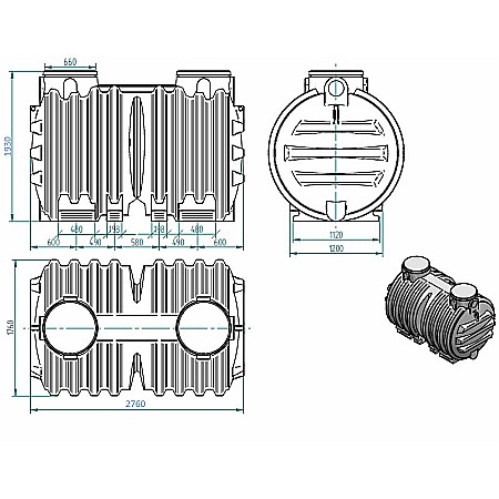 Rezervor apa subteran 5000l o zona acces fara capac Stockkit Valrom 49020550000 [1]