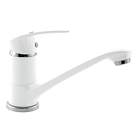 Obiecte Sanitare - BATERIE LAVOAR FERRO 57096.1 STATIVA PIPA MEDIE METALIA 57 ALBA CROM