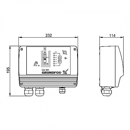 Automatizare presiune constanta unitate control CU 301 pentru pompa Grundfos SQE 96436753 [1]