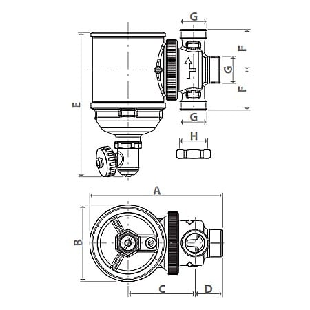 FILTRU ANTIMAGNETITA 3/4 CU CHEIE GIACOMINI R146CKX114 [5]