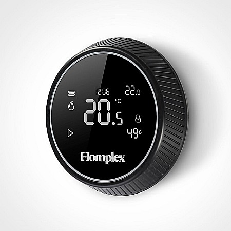 TERMOSTAT DE AMBIENT CU CONTROL PRIN INTERNET HOMPLEX NX1 PROGRAMABIL WIRELESS NEGRU [1]