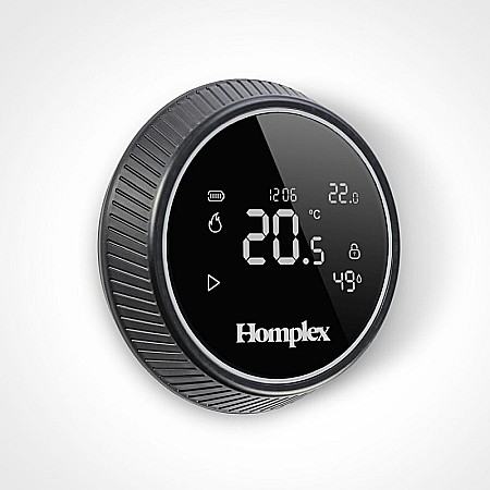 TERMOSTAT DE AMBIENT CU CONTROL PRIN INTERNET HOMPLEX NX1 PROGRAMABIL WIRELESS NEGRU [2]