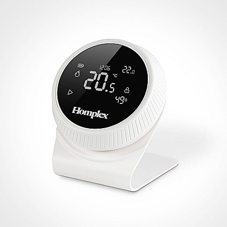 TERMOSTAT DE AMBIENT CU CONTROL PRIN INTERNET HOMPLEX NX1 PROGRAMABIL WIRELESS ALB [5]