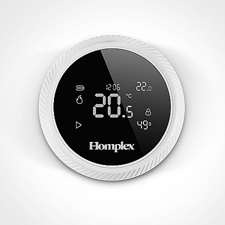 Termostate centrala ambient - TERMOSTAT DE AMBIENT CU CONTROL PRIN INTERNET HOMPLEX NX1 PROGRAMABIL WIRELESS ALB