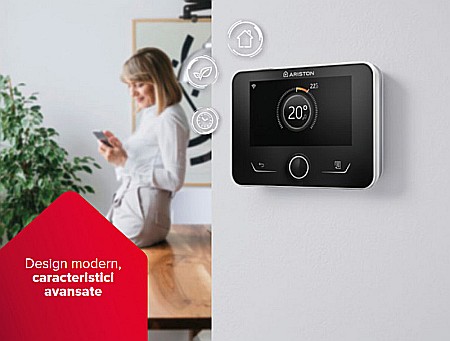 CENTRALA TERMICA PE GAZ ARISTON ALTEAS ONE+ NET 30 KW SENSYS HD NEGRU IN CONDENSATIE KIT EVACUARE INCLUS 3301772 [7]