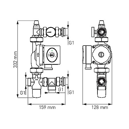 KIT PARDOSEALA GRUP AMESTEC PARDOSEALA FERRO GM1F-WP FARA POMPA DISTANTA RACORDURI 130MM [1]