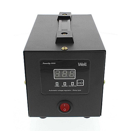 STABILIZATOR TENSIUNE CU RELEU 1000VA NEGRU AVR-REL-POWERUP1000