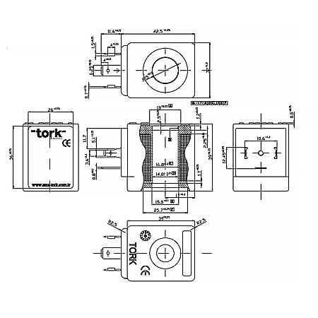 BOBINA 24VAC-15VA PENTRU ELECTROVANE ELECTROVENTILE TORK [2]