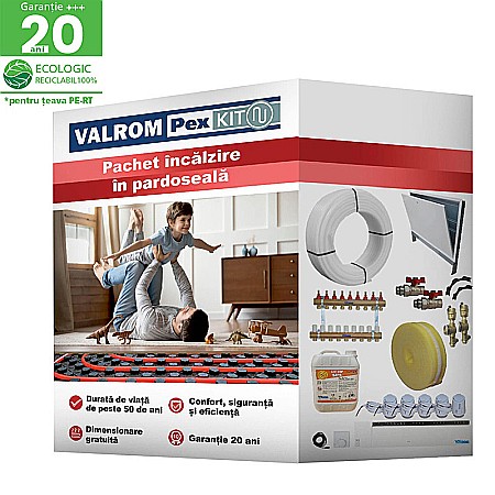Kituri incalzire in pardoseala Valrom - KIT INCALZIRE IN PARDOSEALA 100MP VALROM ECO CU AUTOMATIZARE FIR